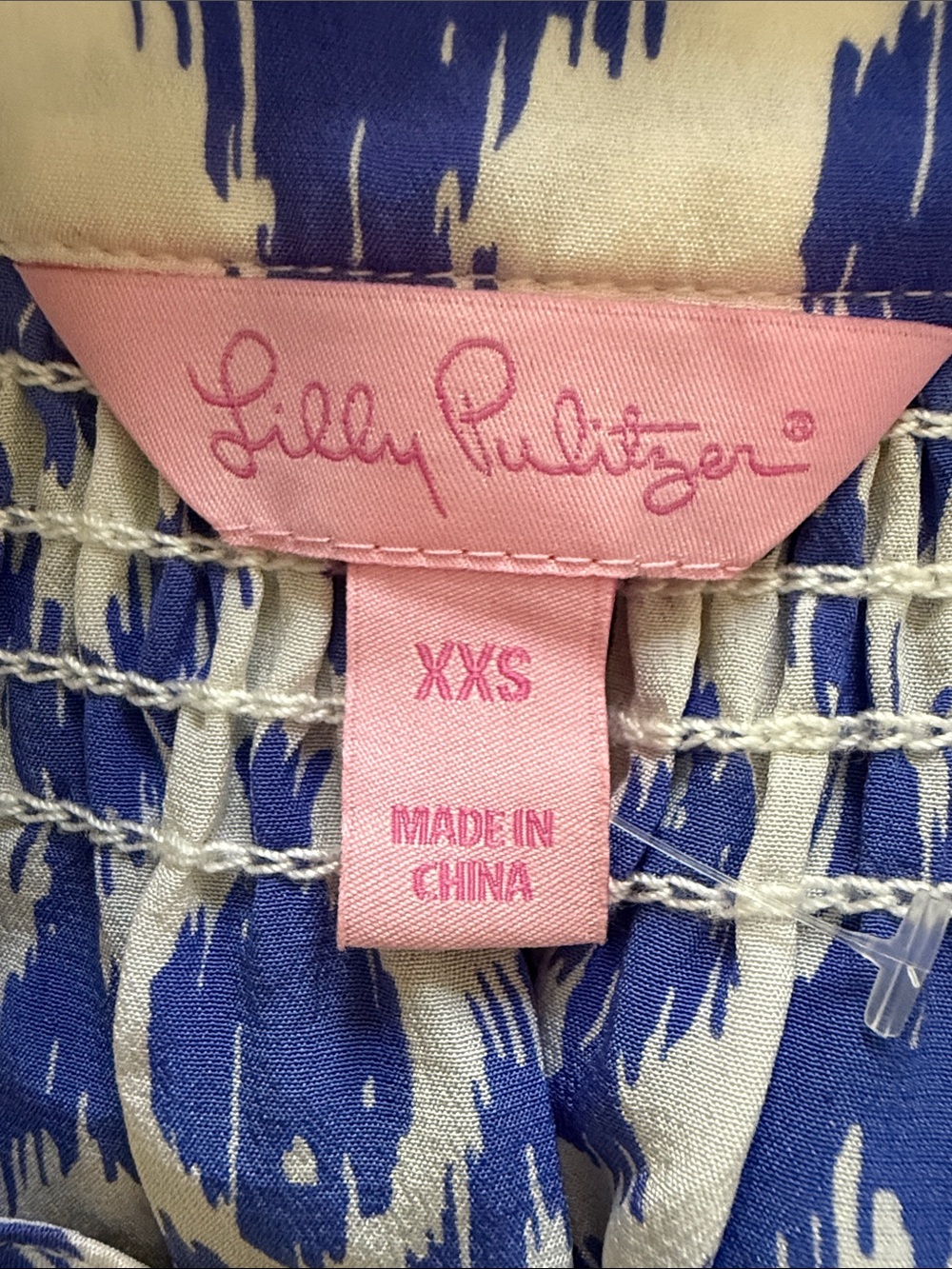 Lily Pulitzer “Bailey” Silk Sleeveless Iris Blue Little Fish Tank Top XXS - Picture 9 of 10